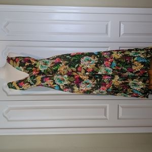 Farm Rio Tropical Floral Maxi Dress Sleeveless